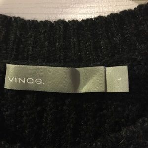 VINCE Solid Dolman Panel Hem Sweater